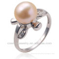 silver mabe pearl rings wedding ring